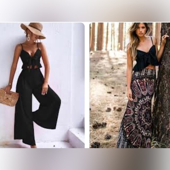 ZARA Stunning & Shimmering Crop Front Tie-Up Top, with smocking & Ruffled Hem❣️ - Picture 10 of 14